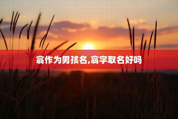 翕作为男孩名,翕字取名好吗