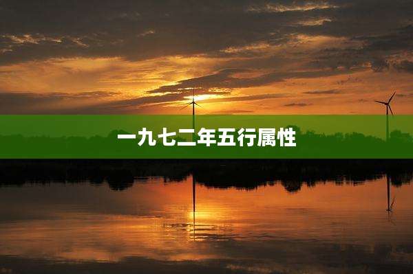 一九七二年五行属性