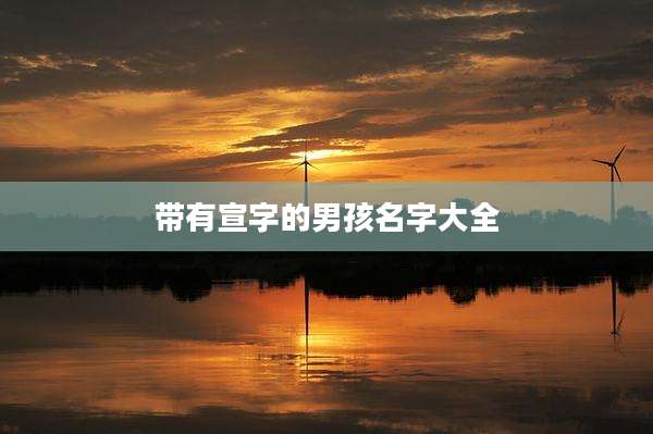 带有宣字的男孩名字大全