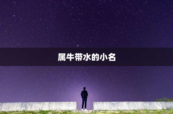属牛带水的小名