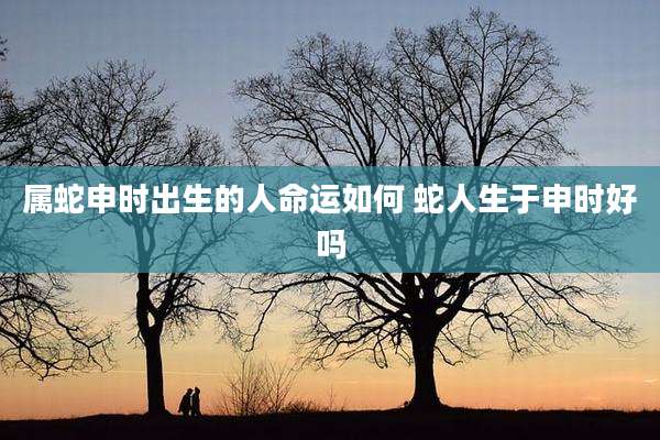 属蛇申时出生的人命运如何 蛇人生于申时好吗