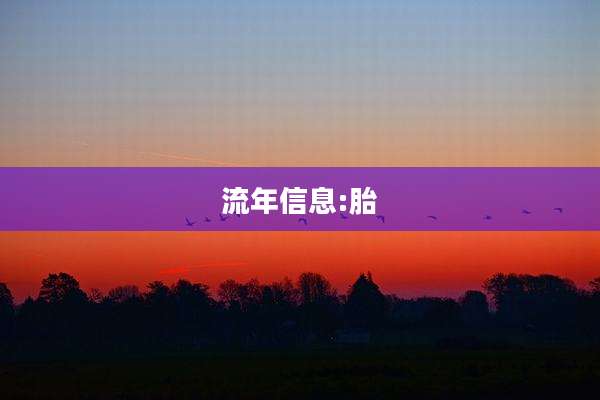 流年信息:胎