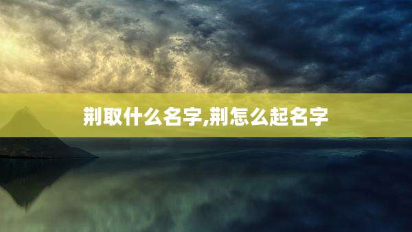 荆取什么名字,荆怎么起名字