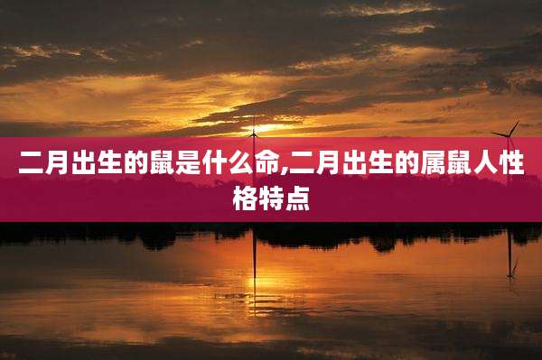 二月出生的鼠是什么命,二月出生的属鼠人性格特点