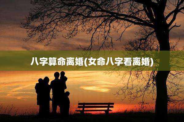 八字算命离婚(女命八字看离婚)
