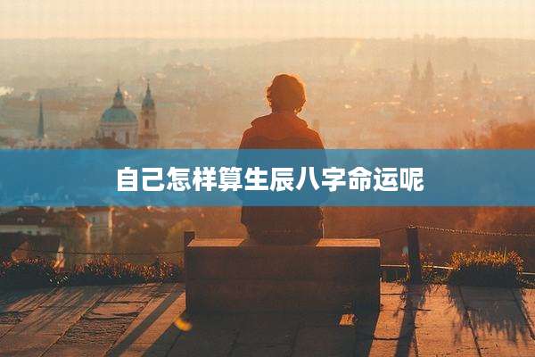 自己怎样算生辰八字命运呢