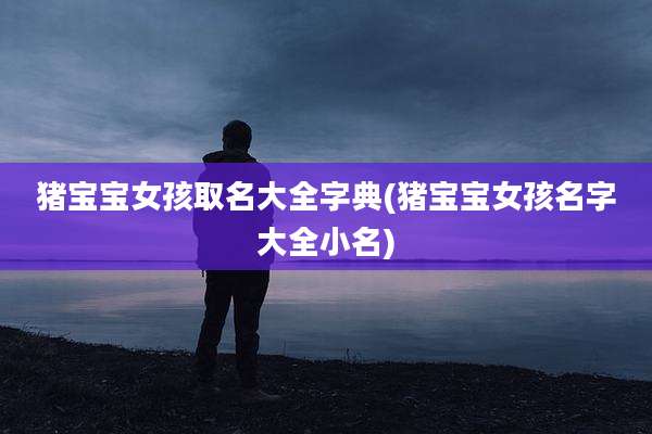 猪宝宝女孩取名大全字典(猪宝宝女孩名字大全小名)