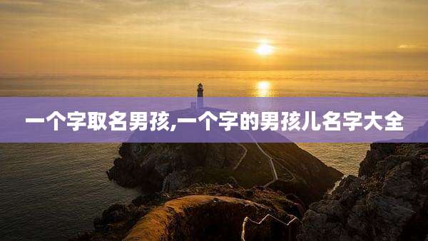 一个字取名男孩,一个字的男孩儿名字大全