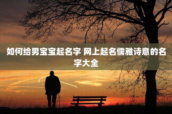 如何给男宝宝起名字 网上起名儒雅诗意的名字大全