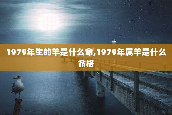 1979年生的羊是什么命,1979年属羊是什么命格