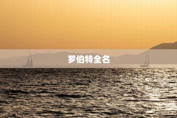 罗伯特全名