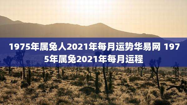 1975年属兔人2021年每月运势华易网 1975年属兔2021年每月运程