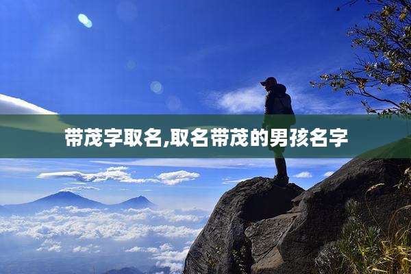 带茂字取名,取名带茂的男孩名字