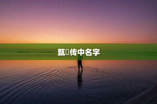 甄嬛传中名字