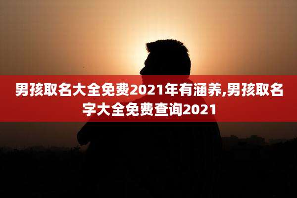 男孩取名大全免费2021年有涵养,男孩取名字大全免费查询2021