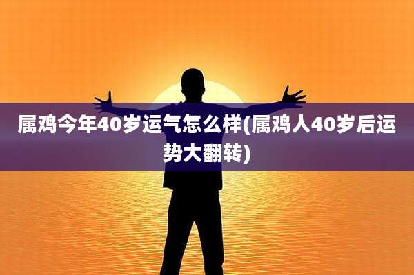 属鸡今年40岁运气怎么样(属鸡人40岁后运势大翻转)