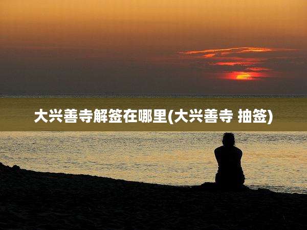 大兴善寺解签在哪里(大兴善寺 抽签)