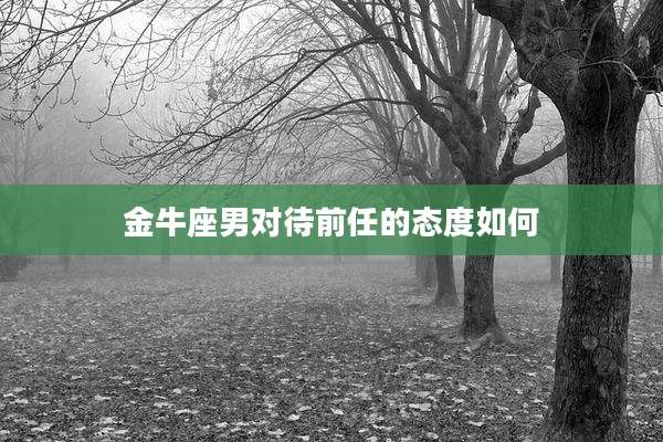 金牛座男对待前任的态度如何