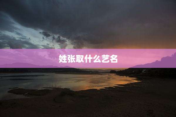 姓张取什么艺名