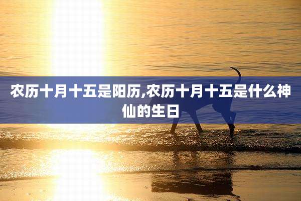 农历十月十五是阳历,农历十月十五是什么神仙的生日