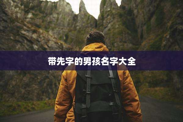 带先字的男孩名字大全