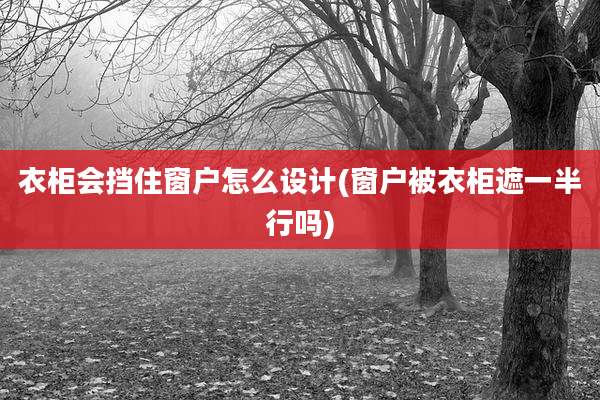 衣柜会挡住窗户怎么设计(窗户被衣柜遮一半行吗)