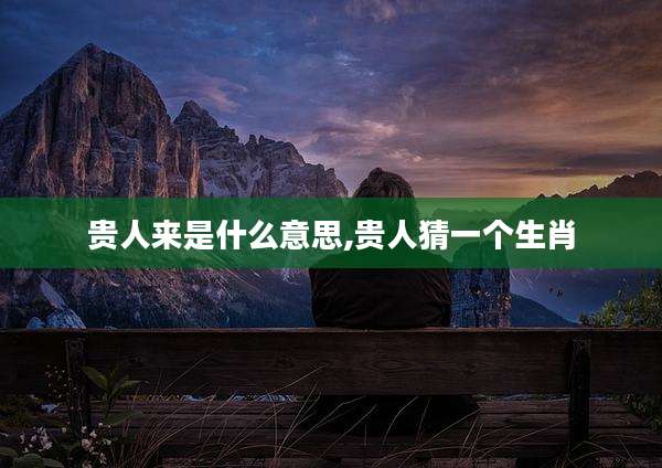 贵人来是什么意思,贵人猜一个生肖