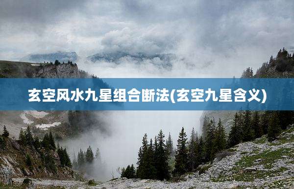 玄空风水九星组合断法(玄空九星含义)