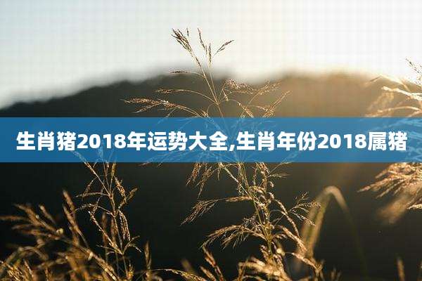 生肖猪2018年运势大全,生肖年份2018属猪