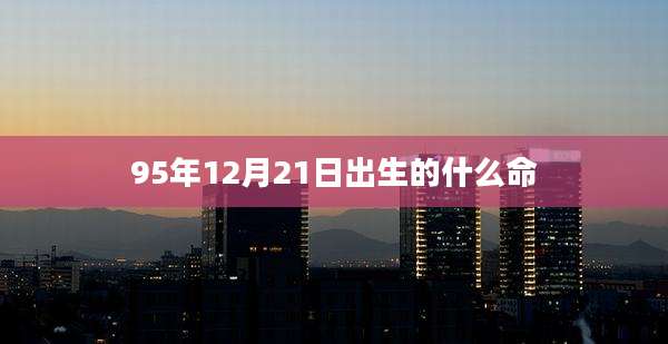 95年12月21日出生的什么命
