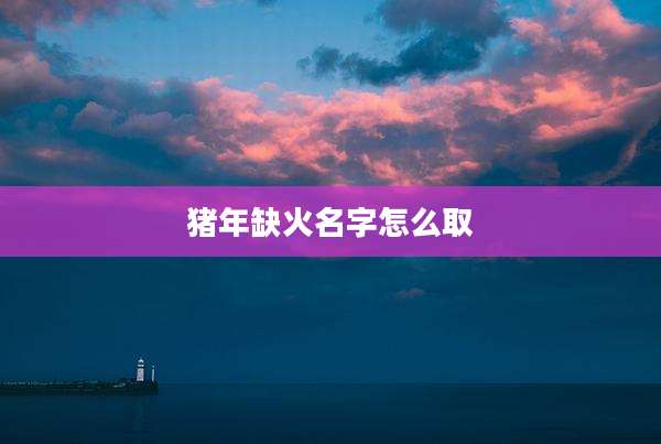 猪年缺火名字怎么取