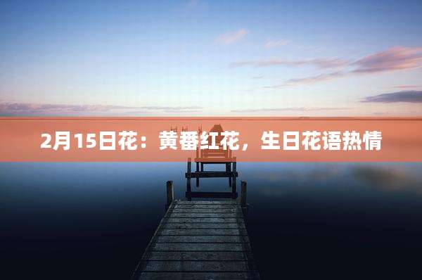2月15日花:黄番红花,生日花语热情