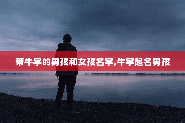 带牛字的男孩和女孩名字,牛字起名男孩