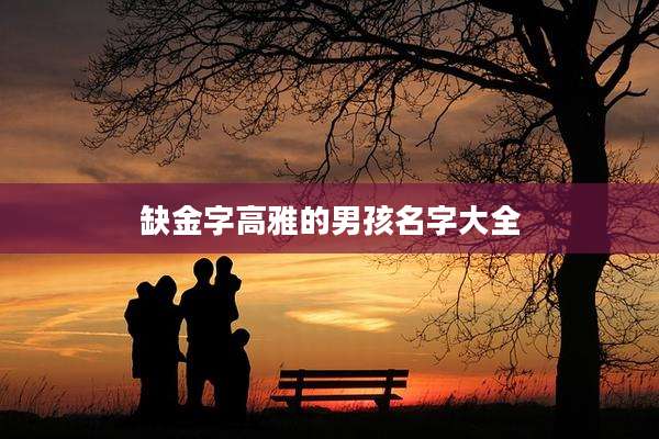 缺金字高雅的男孩名字大全