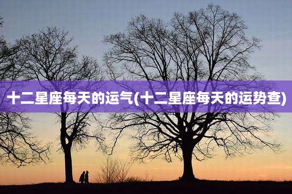 十二星座每天的运气(十二星座每天的运势查)