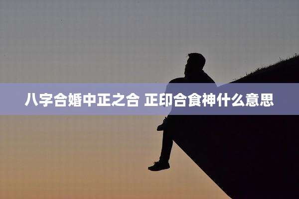 八字合婚中正之合 正印合食神什么意思