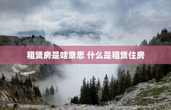 租赁房是啥意思 什么是租赁住房