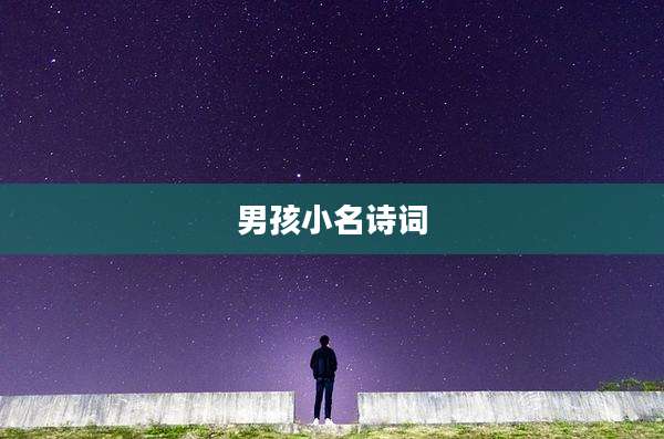 男孩小名诗词