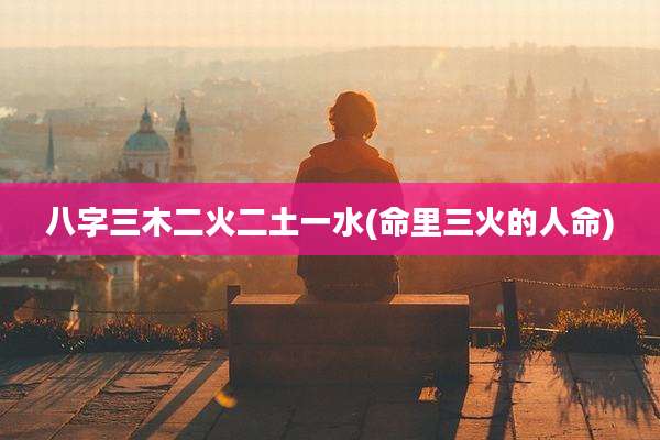 八字三木二火二土一水(命里三火的人命)