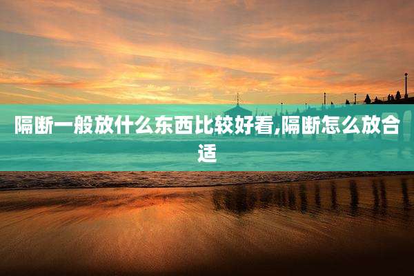 隔断一般放什么东西比较好看,隔断怎么放合适