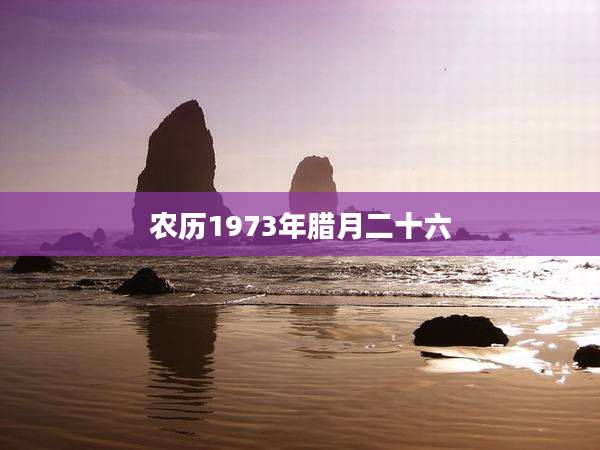 农历1973年腊月二十六