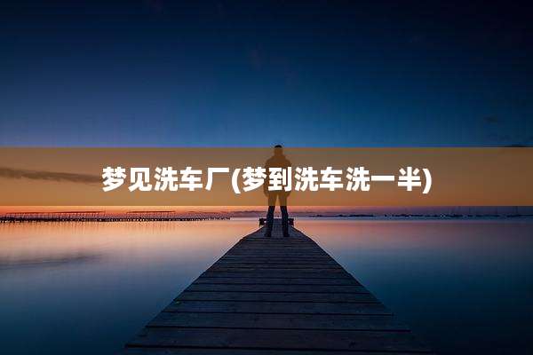 梦见洗车厂(梦到洗车洗一半)
