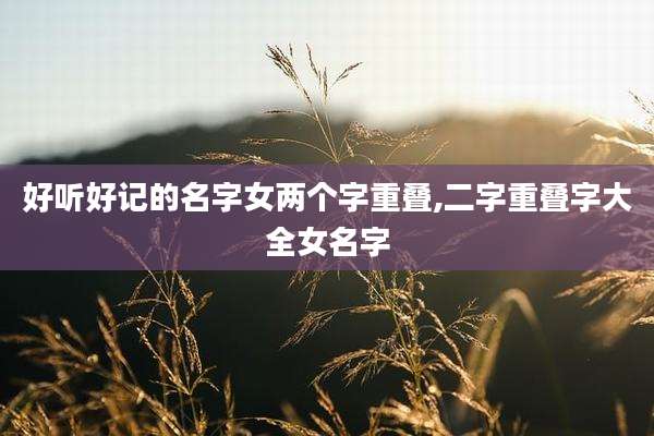 好听好记的名字女两个字重叠,二字重叠字大全女名字