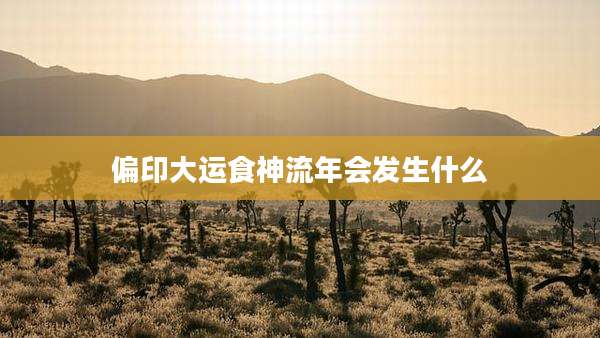 偏印大运食神流年会发生什么