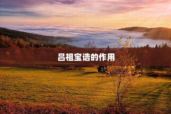 吕祖宝诰的作用