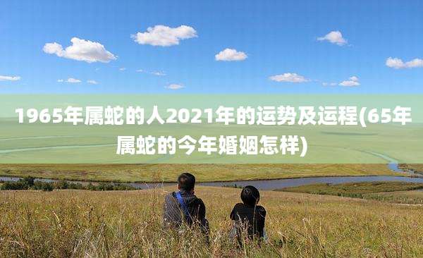 1965年属蛇的人2021年的运势及运程(65年属蛇的今年婚姻怎样)