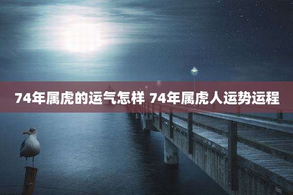 74年属虎的运气怎样 74年属虎人运势运程