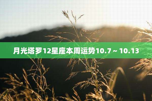 月光塔罗12星座本周运势10.7~10.13