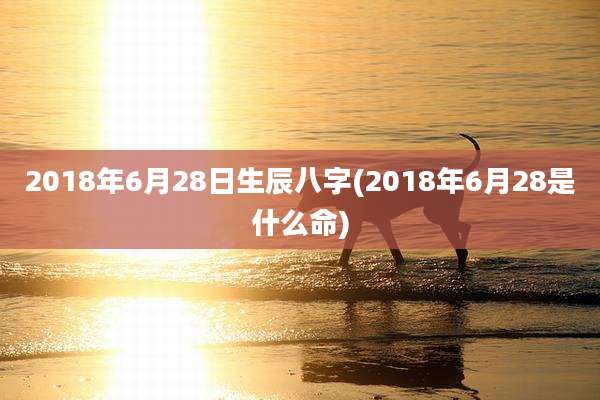 2018年6月28日生辰八字(2018年6月28是什么命)