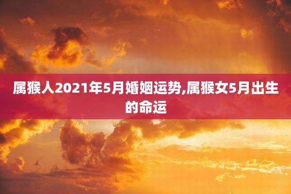 属猴人2021年5月婚姻运势,属猴女5月出生的命运